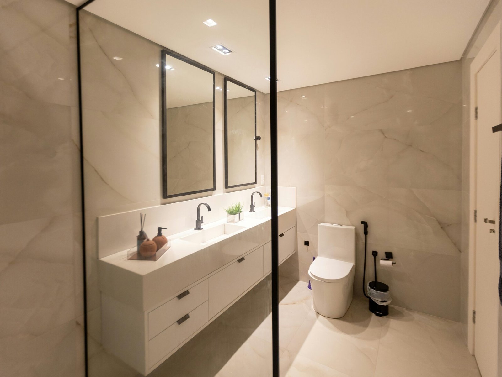 luxurious bathroom renovated