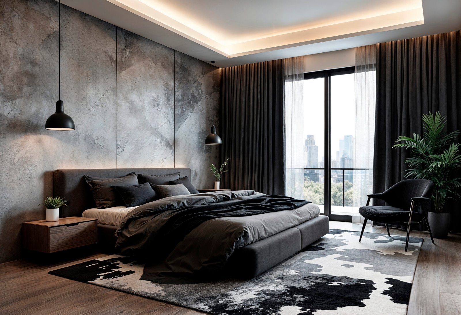 luxurious modern bedroom